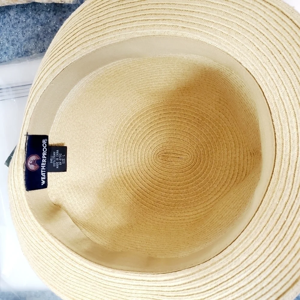 WEATHERPROOF 100% STRAW HAT